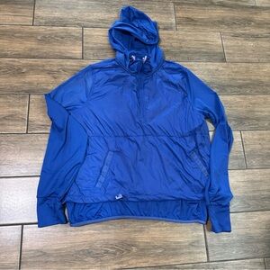 Avia Women's 1/4 Zip Pullover Hoodie Windbreaker Size L Royal Blue